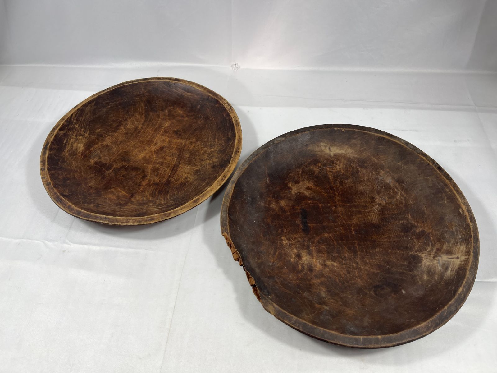 古道具　繭皿　枯れた木皿　① 繭皿 木皿 2点セット 皿 木 アンティーク ビンテージ ヴィンテージ