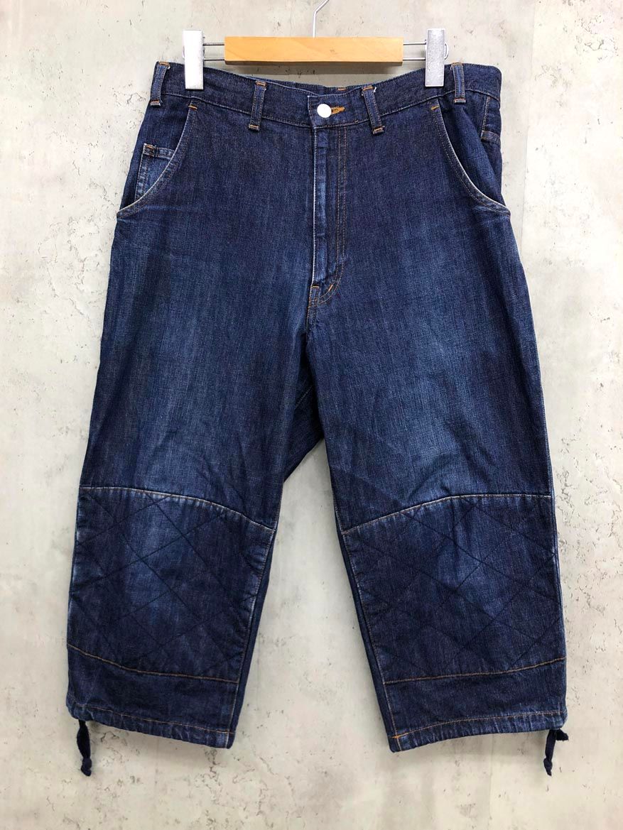 GOODENOUGH グッドイナフ ユニセックス ハーフ デニムパンツ sizeM/紺