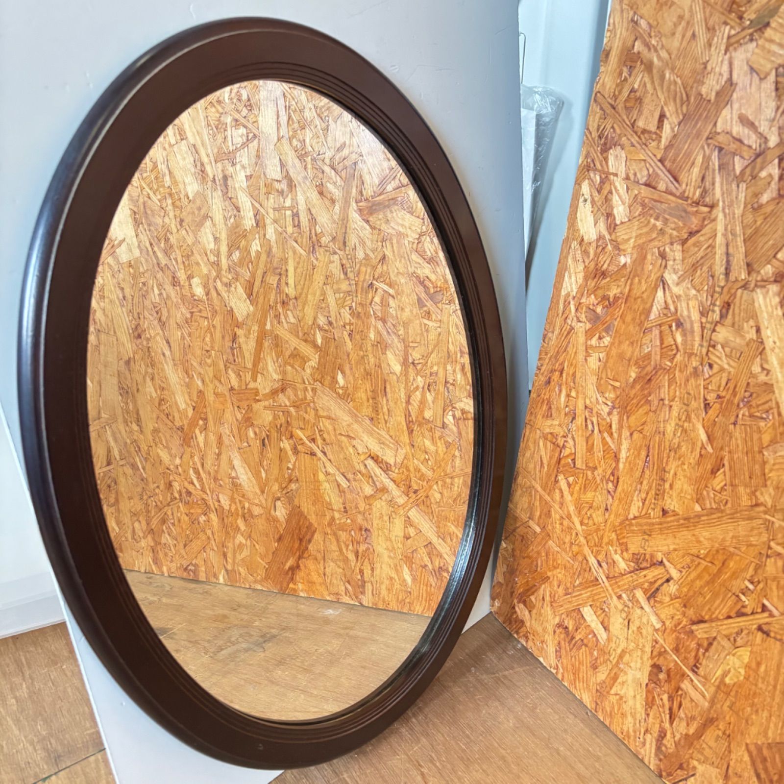 マルニ木工 オーバル ウォールミラー 壁掛け鏡 ヴィンテージ 高級家具 値下マルニ木工 オーバル ウォールミラー 壁掛け鏡 ヴィンテージ 高級