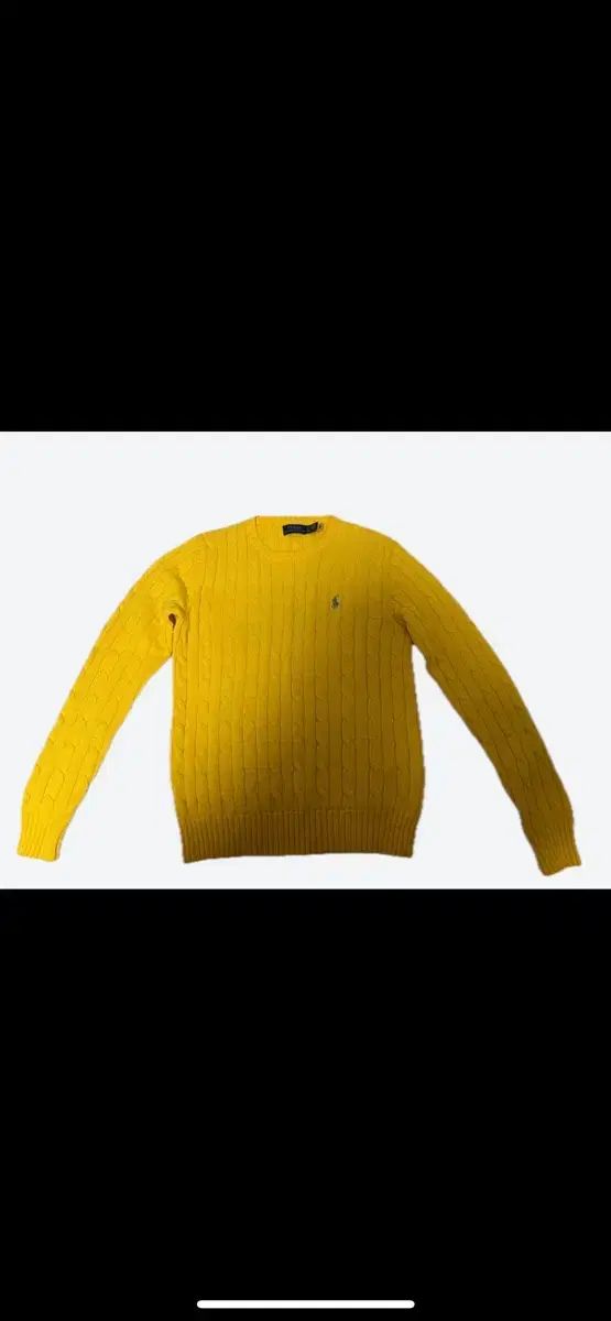 新品) ポロラルフローレン イエロー ケーブルニット S 黄色 正規品