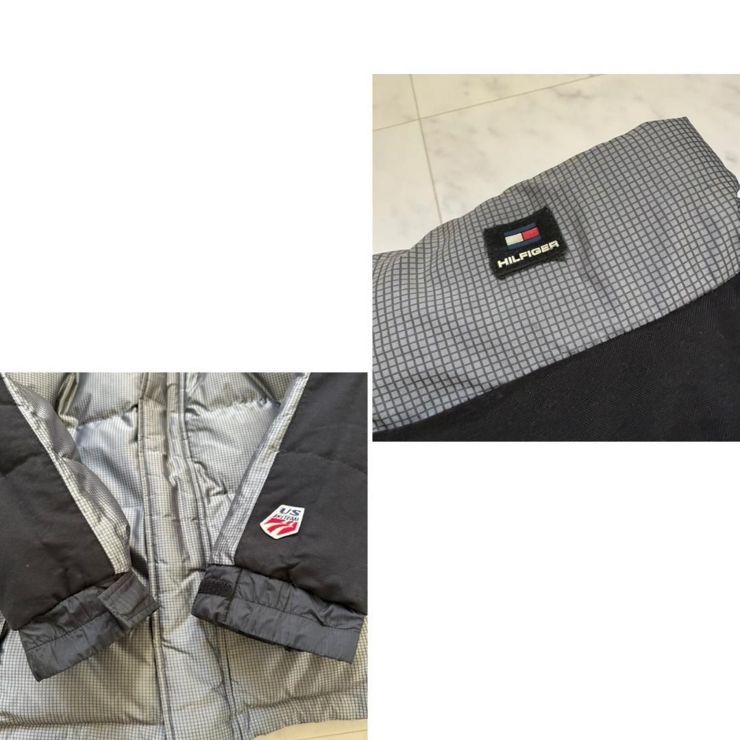 TOMMY HILFIGER リバーシブル ダウンジャケット ブラックグレー L