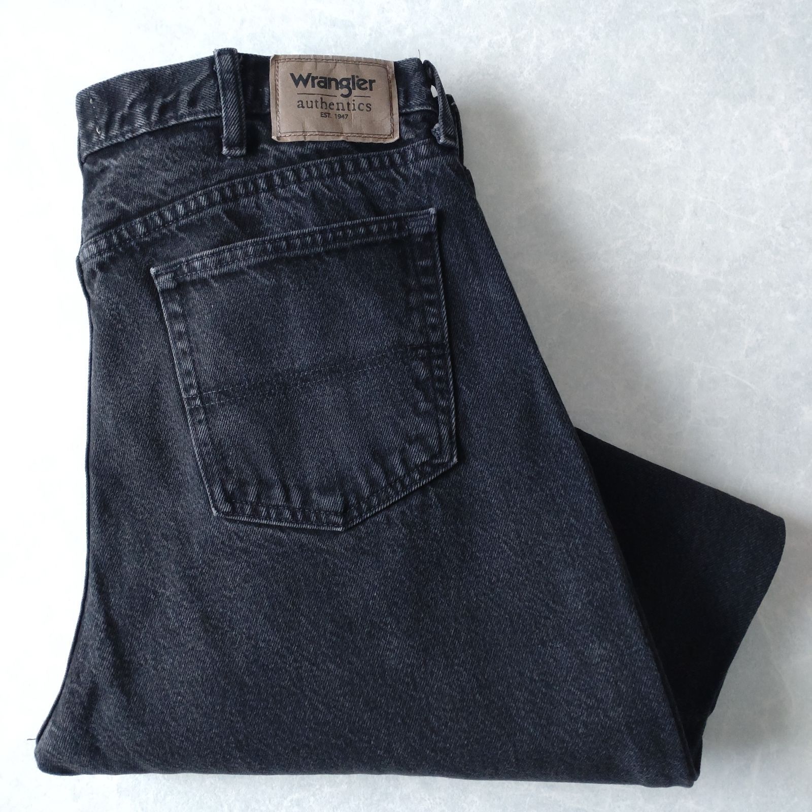 □古着 Wrangler ラングラー ブラックジーンズ デニムパンツ 黒 実寸 