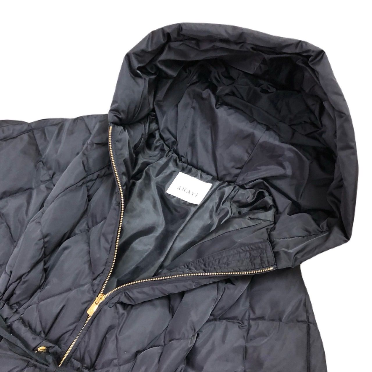 美品 ANAYI アナイ　アッシュクウール　フードポンチョ　ケープ ANAYI アッシュクウールフードポンチョ