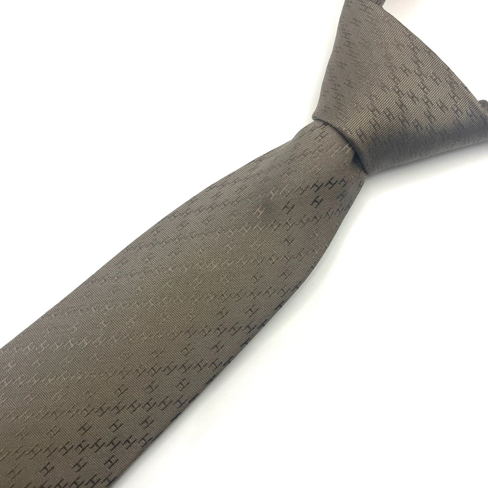 HERMES エルメス H柄 ファソネ ブラウン系 ネクタイ - メルカリ