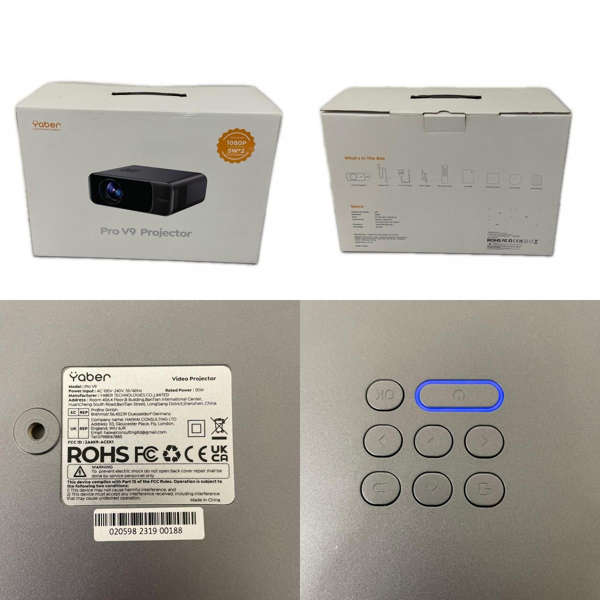 yaber プロジェクター Pro V9 ビデオ Pro V9 レコーダー 中古【通