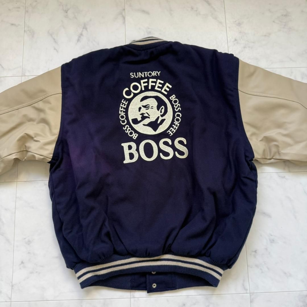 SUNTORY BOSS ボスジャン 本革スタジアムジャンパー レザー - メルカリ