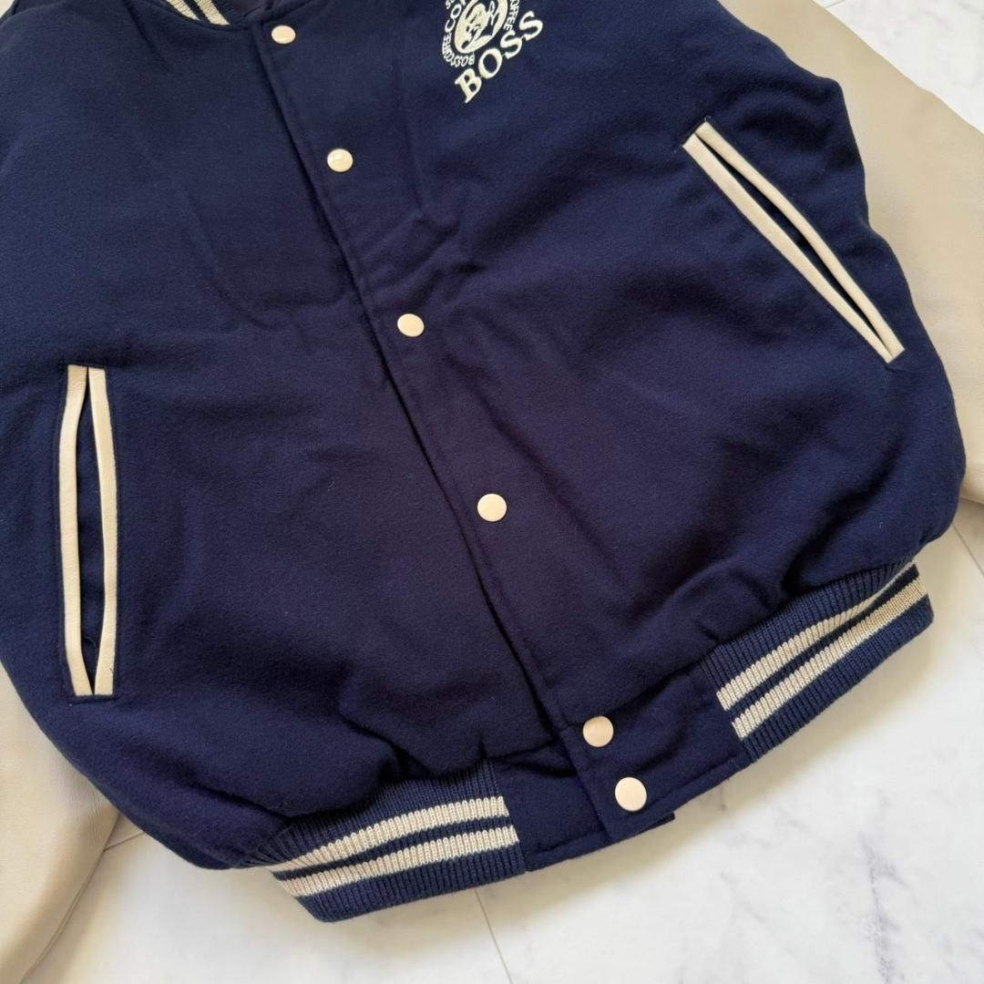 SUNTORY BOSS ボスジャン 本革スタジアムジャンパー レザー - メルカリ