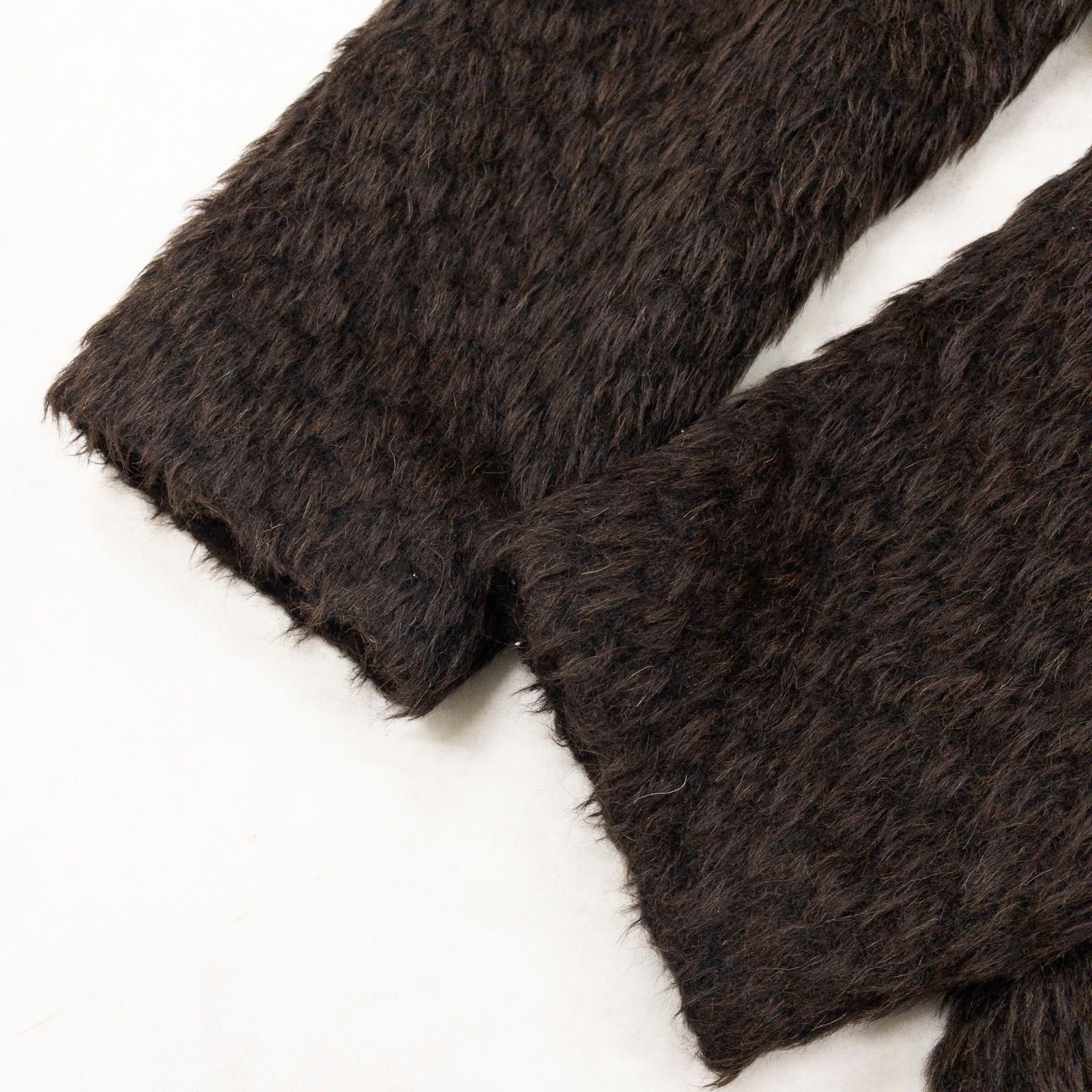 AGNONA アニオナ ロングコート シャギー アルパカ ウール ブラウン