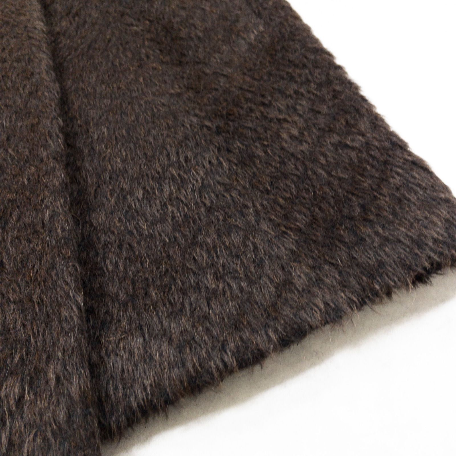 AGNONA アニオナ ロングコート シャギー アルパカ ウール ブラウン