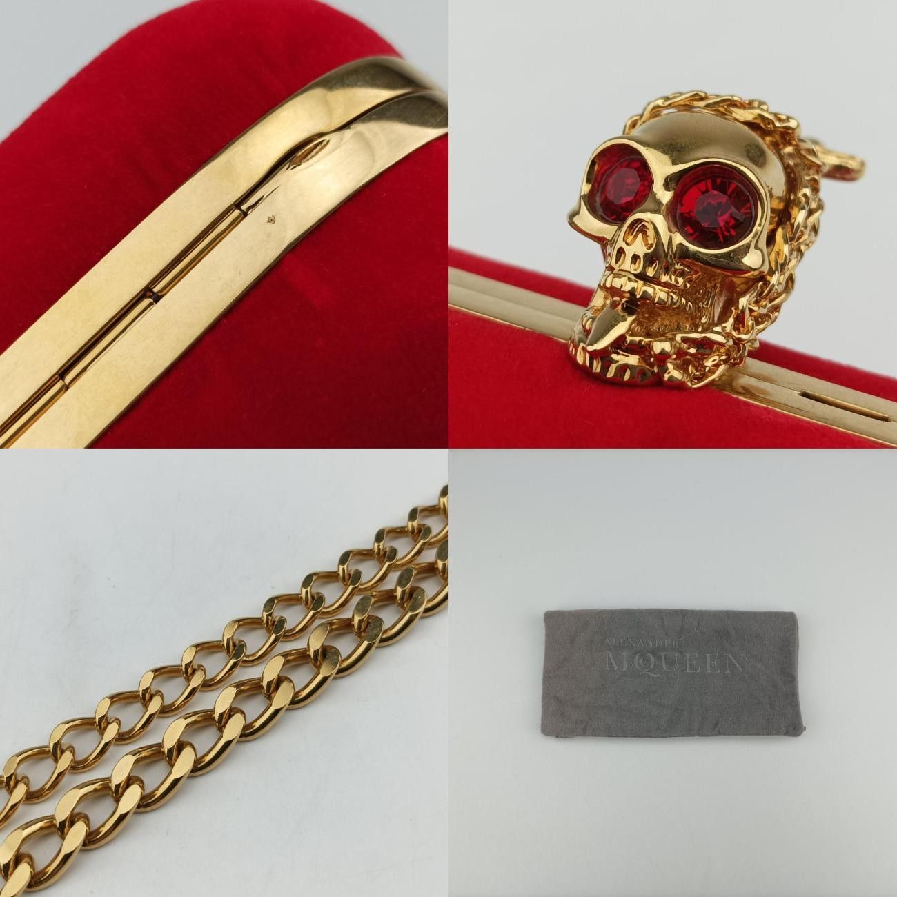 アレキサンダーマックイーンAlexander McQueenスカル チェーン レッド