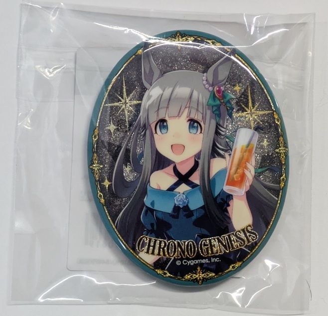 クロノジェネシス ウマ娘 プリティーダービー 公式グリッター缶バッジ