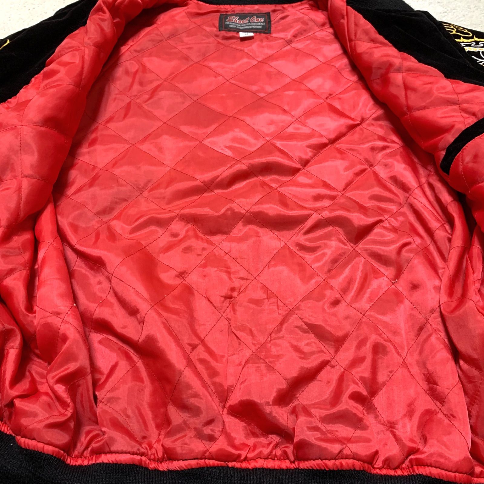 Shoot One スーベニアジャケット スカジャン 別珍 ベロア 刺繍 龍 鷲