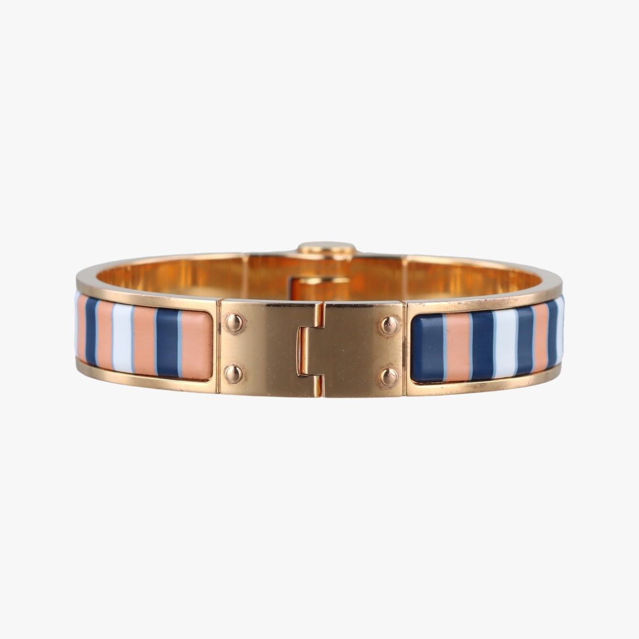 HERMES(エルメス) シャルニエール バングル ブレスレット ゴールドブルー エルメスHermesシャルニエール ブルー×ゴールド×マルチカラー GP FI 11