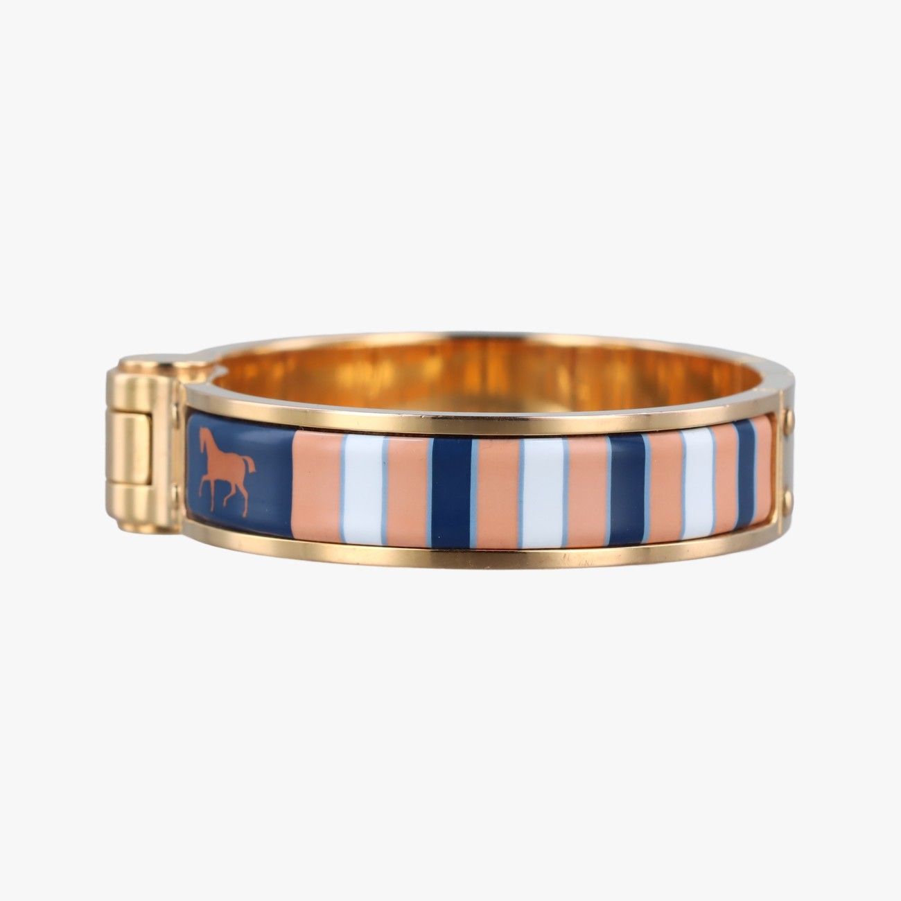 HERMES(エルメス) シャルニエール バングル ブレスレット ゴールドブルー エルメスHermesシャルニエール ブルー×ゴールド×マルチカラー GP FI 11