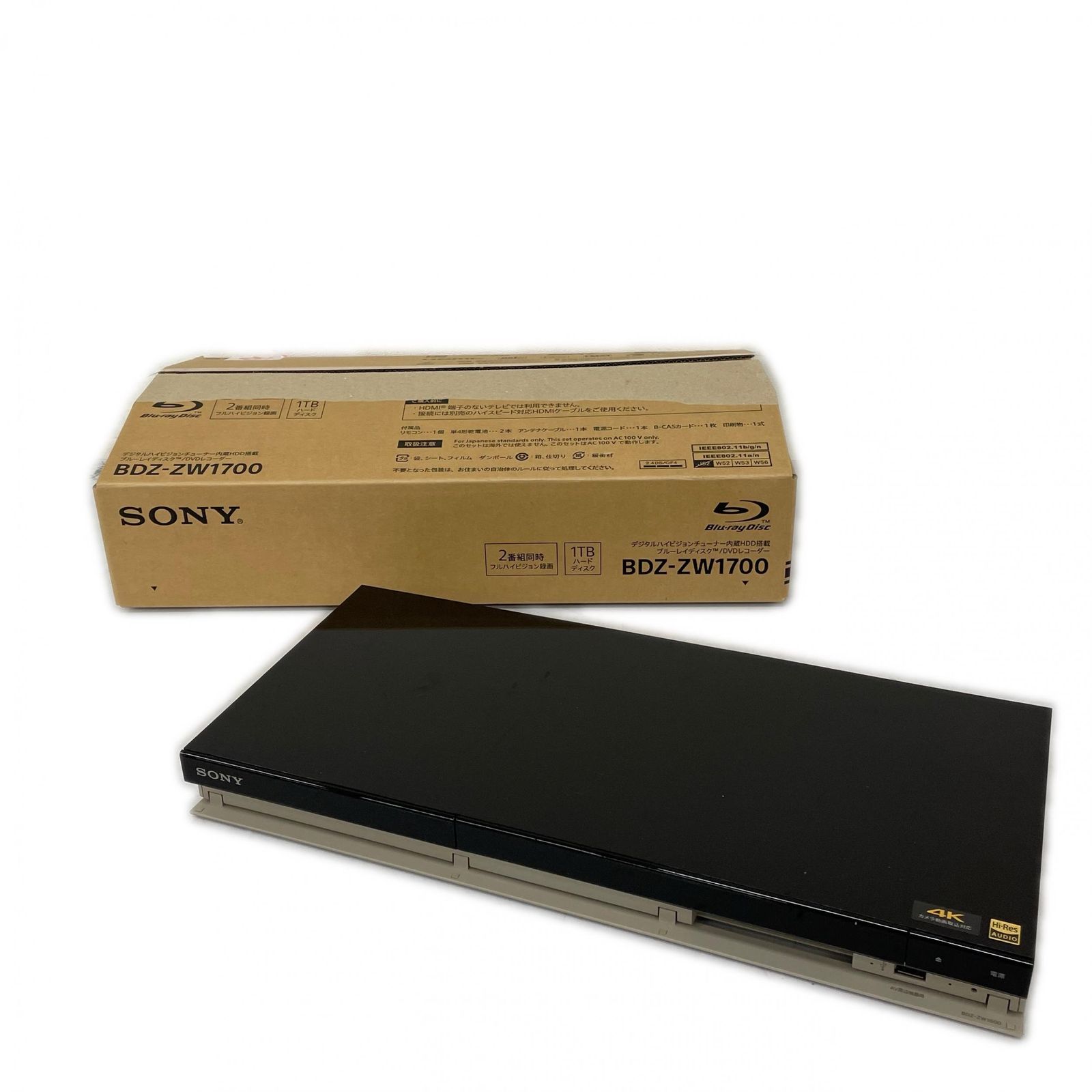 sonny ソニー ブルーレイディスク 録画 BDZ-ZW1700 レコーダー