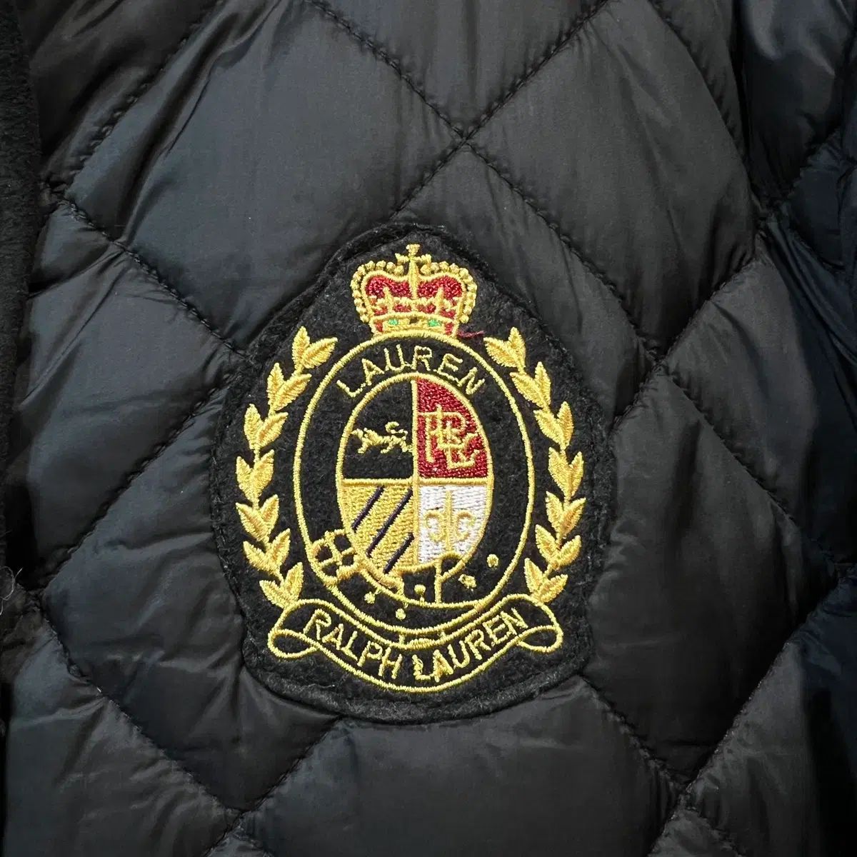 XS ラルフローレン ワッペン ブラック キルティングジャケット - メルカリ