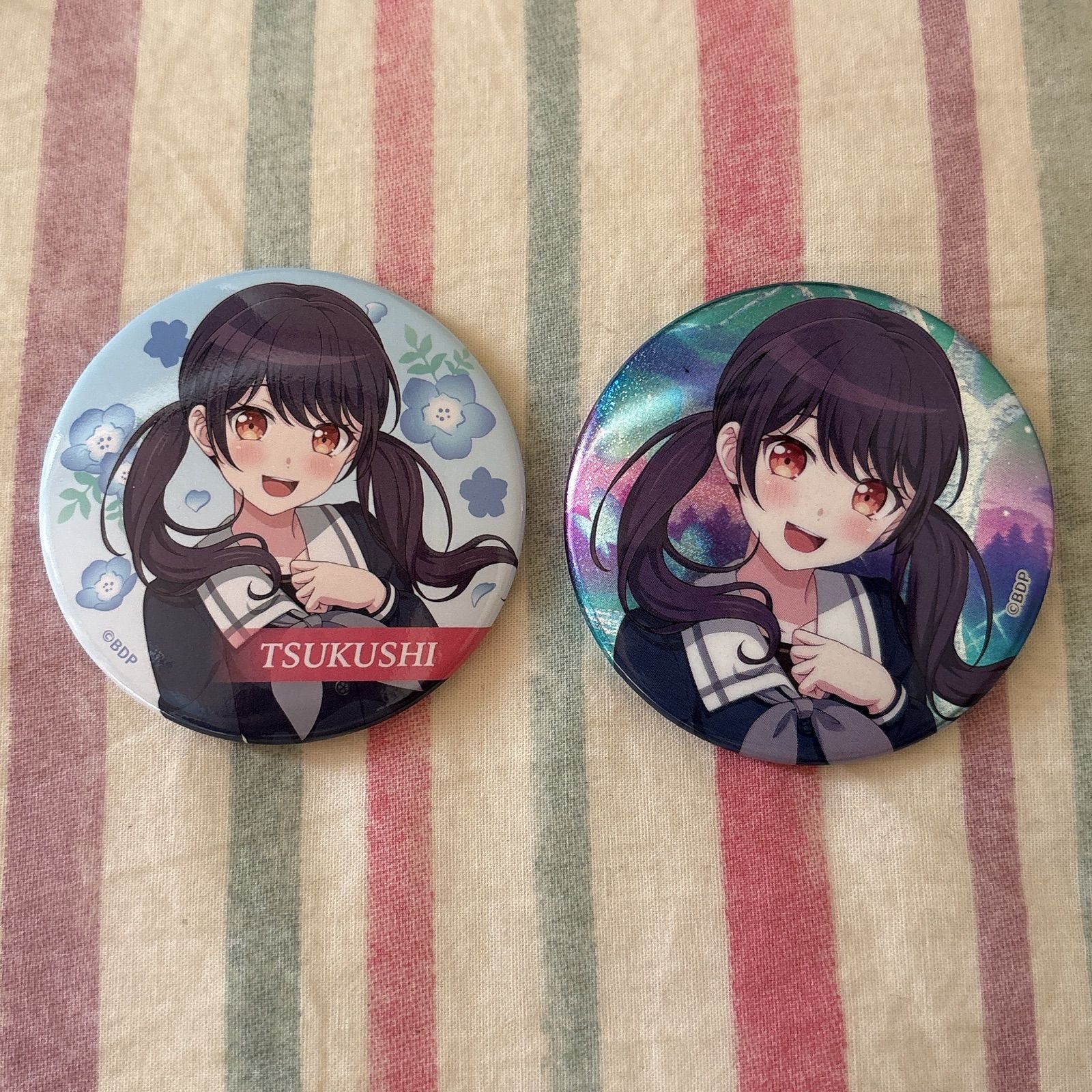 バンドリ　Morfonica 二葉つくし　缶バッジ　35枚 バンドリ/二葉つくし/ぴ〜す/缶バッジ/Morfonica/モルフォニカ/モニカ