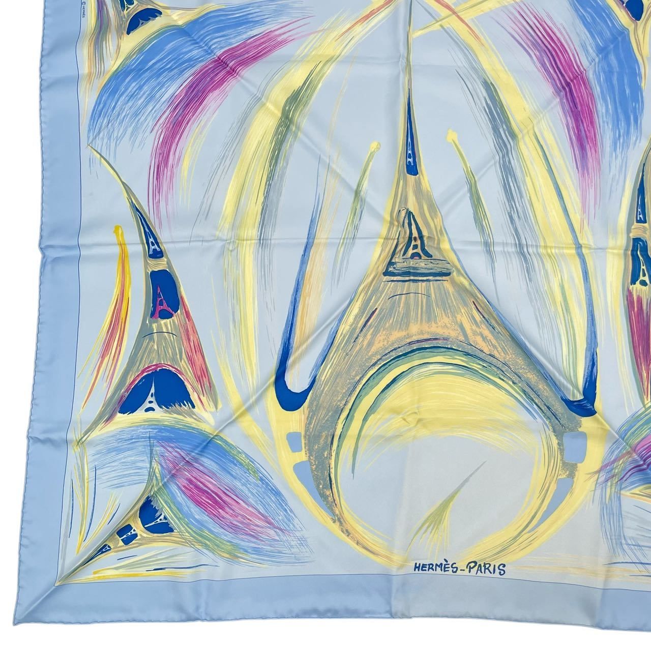 極美品 HERMES エルメス スカーフ シルク カレ90 La Tour Eiffel S