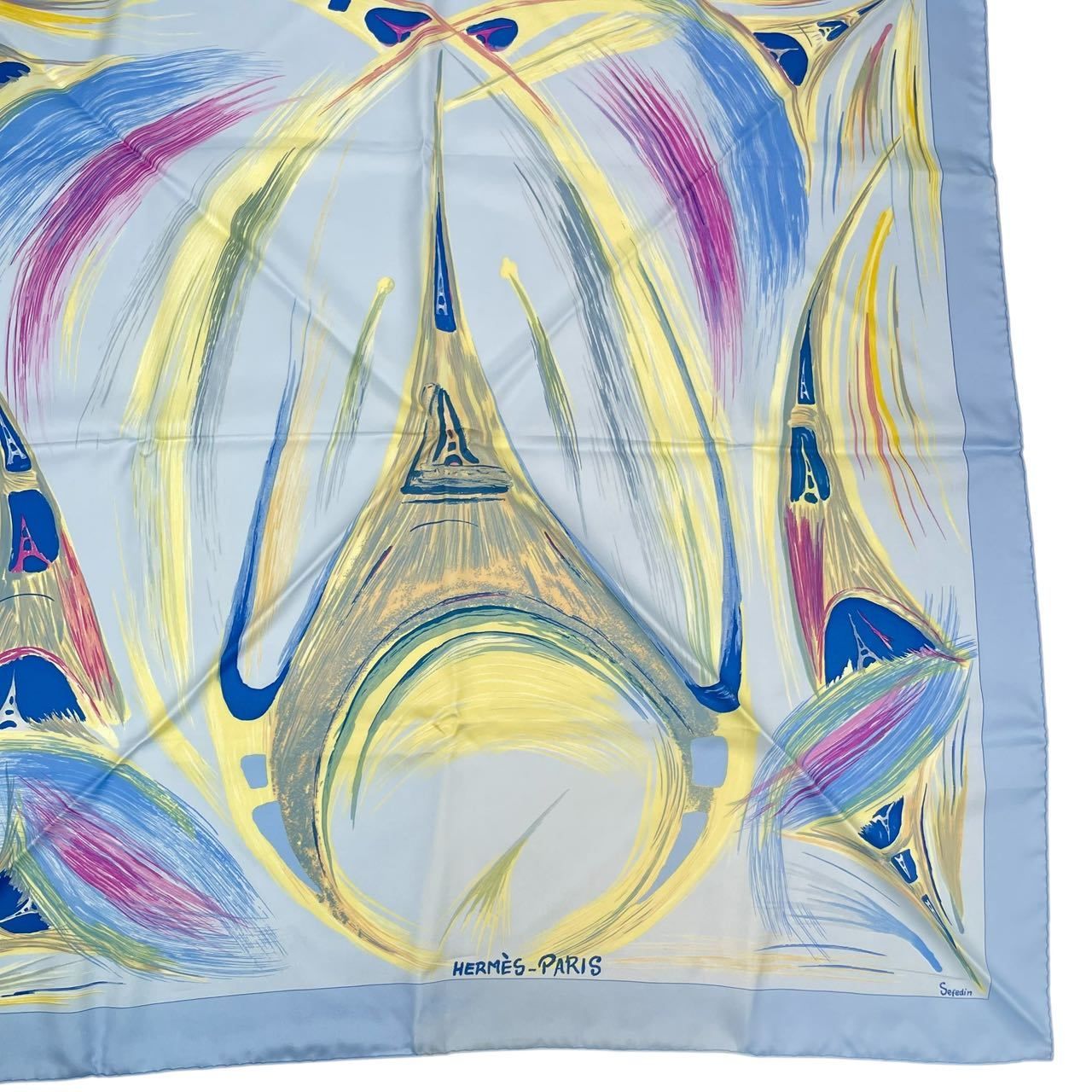 極美品 HERMES エルメス スカーフ シルク カレ90 La Tour Eiffel S