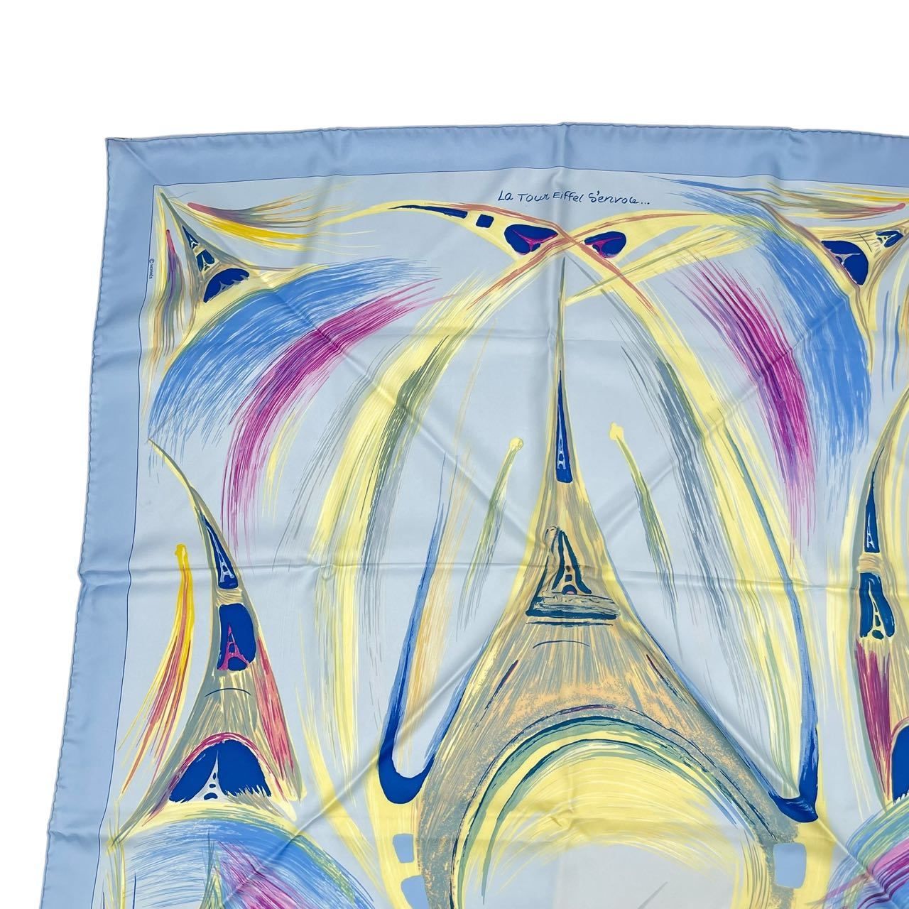 極美品 HERMES エルメス スカーフ シルク カレ90 La Tour Eiffel S