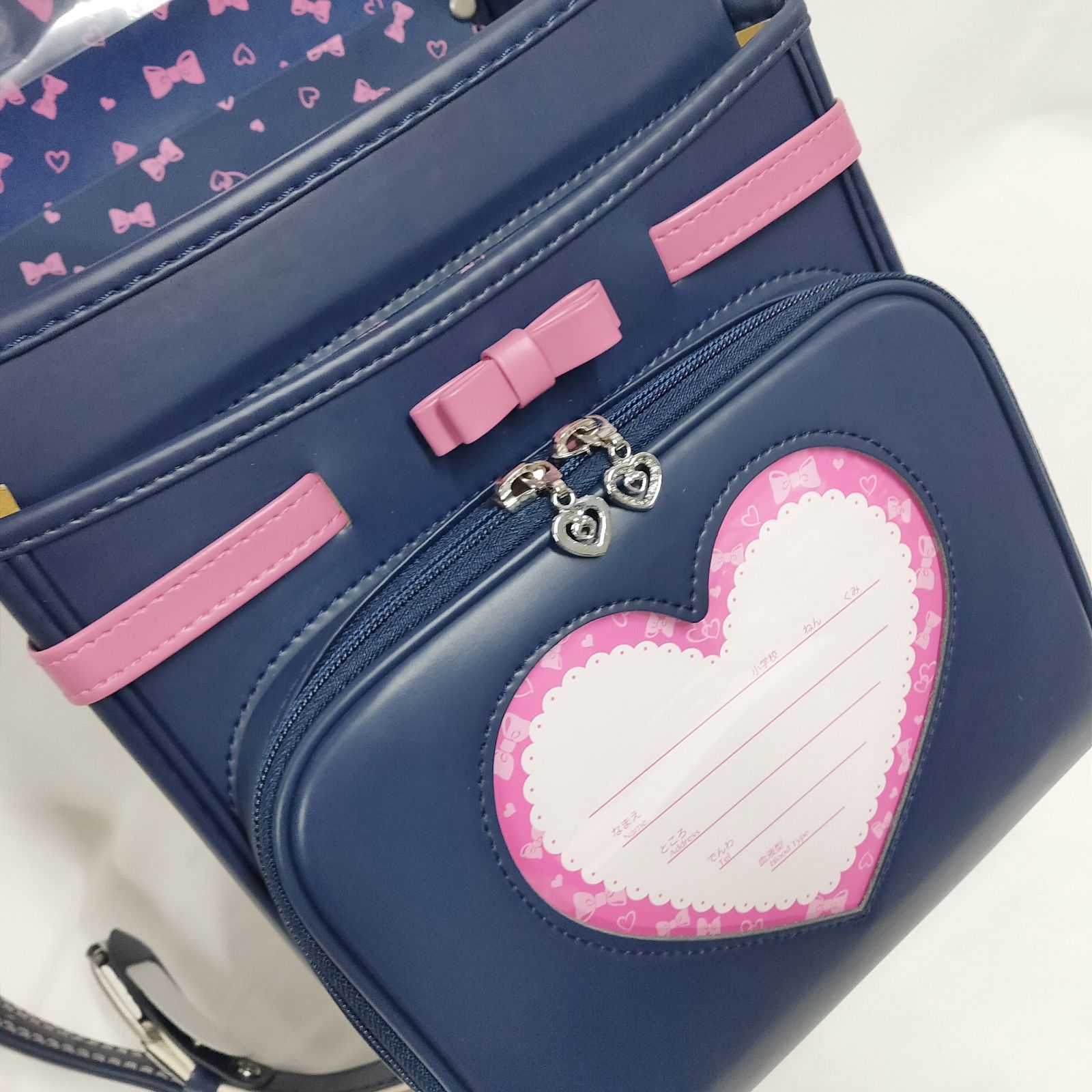 新品 未使用 メゾピアノ ガーリーリボングラン ランドセル ネイビー 
