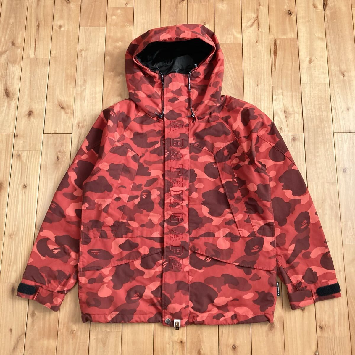 Red camo スノボジャケット Lサイズ a bathing ape BAPE hoodie