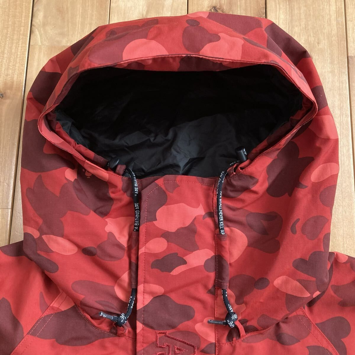 Red camo スノボジャケット Lサイズ a bathing ape BAPE hoodie