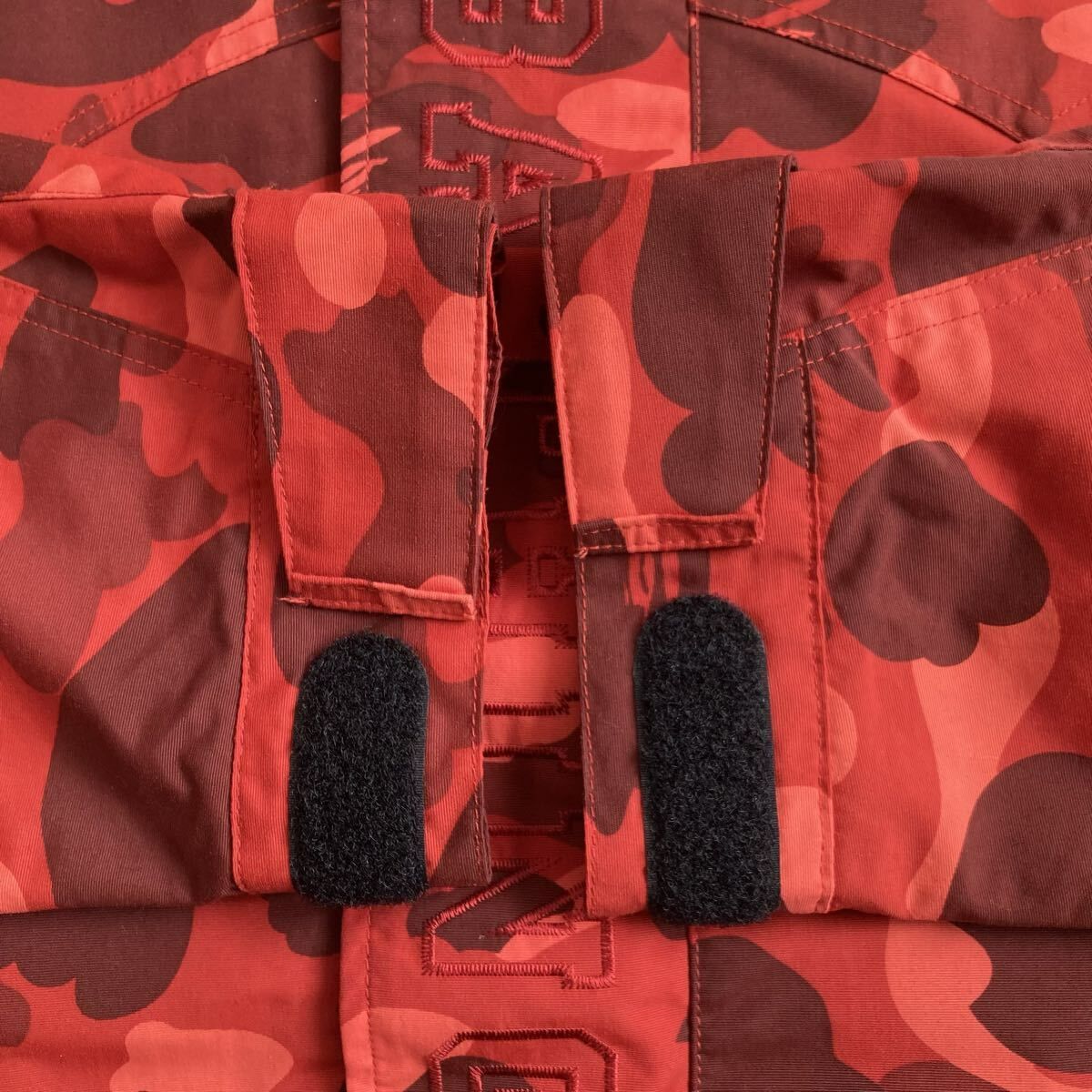 Red camo スノボジャケット Lサイズ a bathing ape BAPE hoodie 