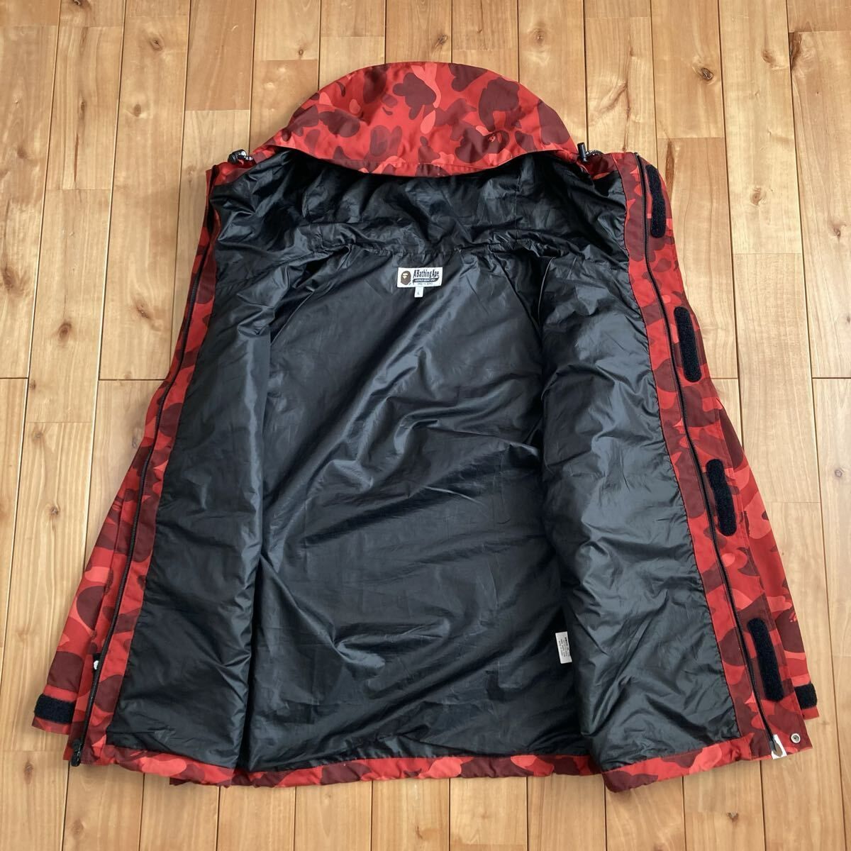 Red camo スノボジャケット Lサイズ a bathing ape BAPE hoodie