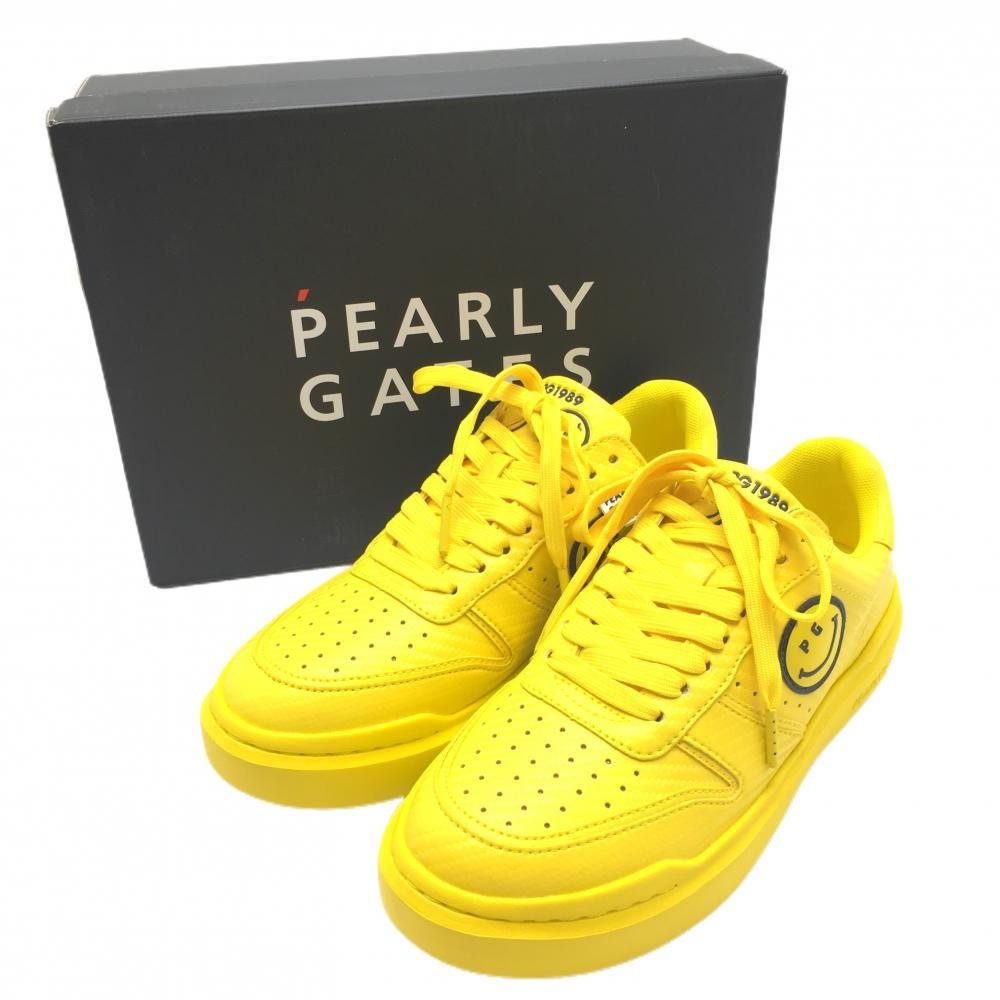 未使用品】パーリーゲイツ ローカットゴルフシューズ イエロー 053