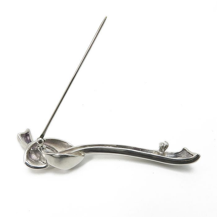 ティファニー 】 TIFFANY&Co リボンモチーフ ブローチ 9.8g シルバー