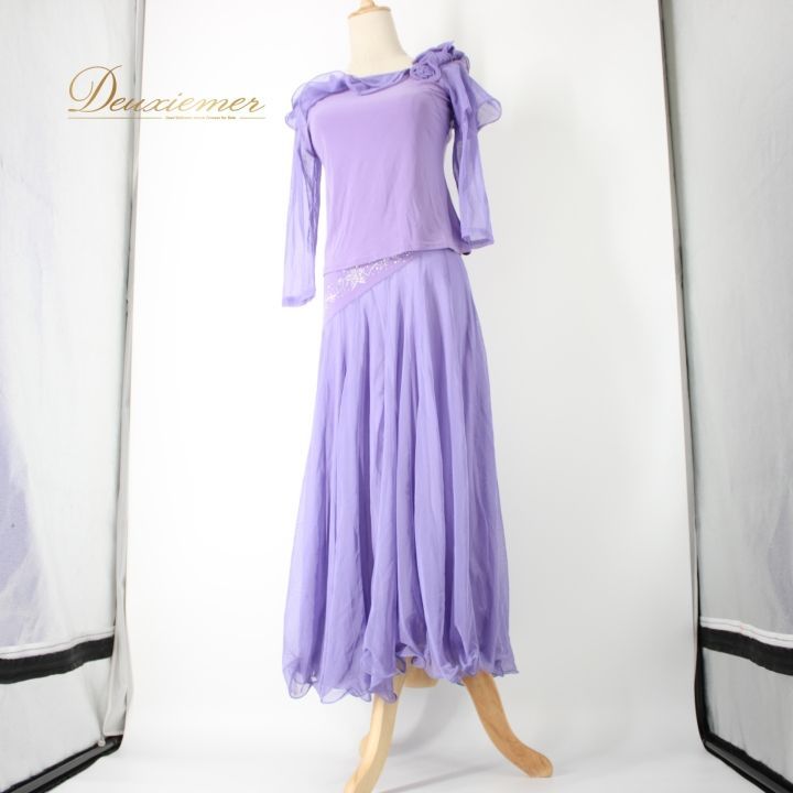 社交ダンス 衣装 スタンダード 上下セット ツーピース レッスンウェア