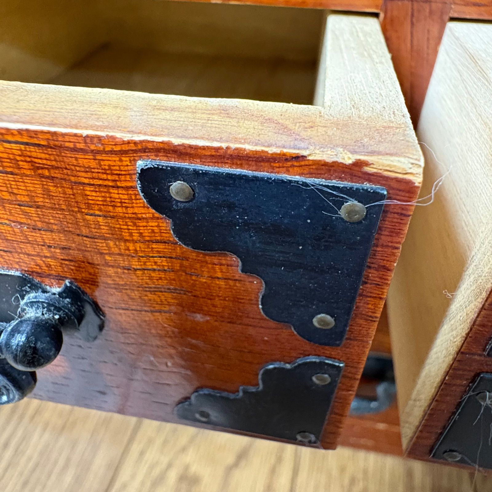 昭和レトロ 飛騨高山けやき工芸 3段箪笥 整理箪笥 古道具 古雑貨