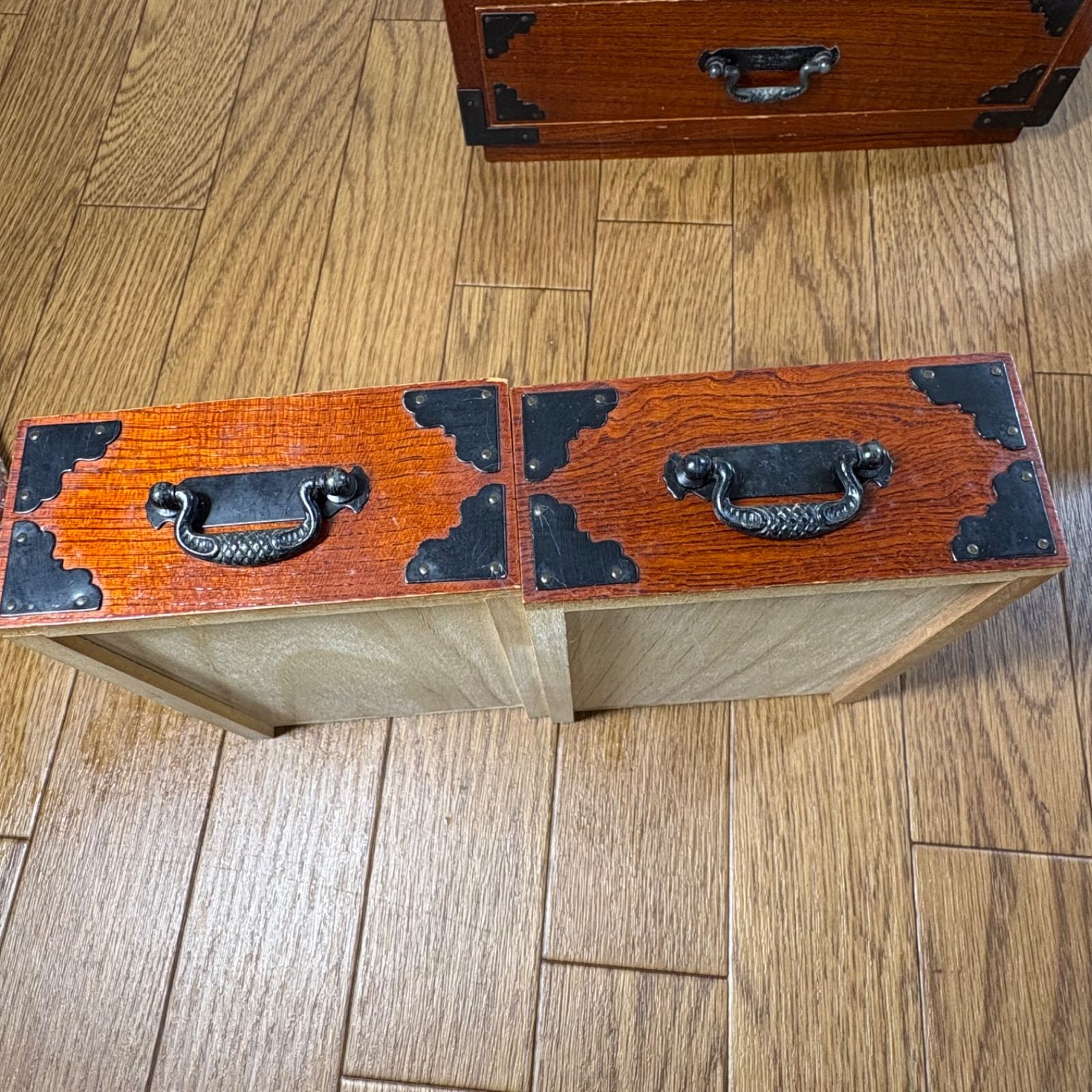 昭和レトロ 飛騨高山けやき工芸 3段箪笥 整理箪笥 古道具 古雑貨