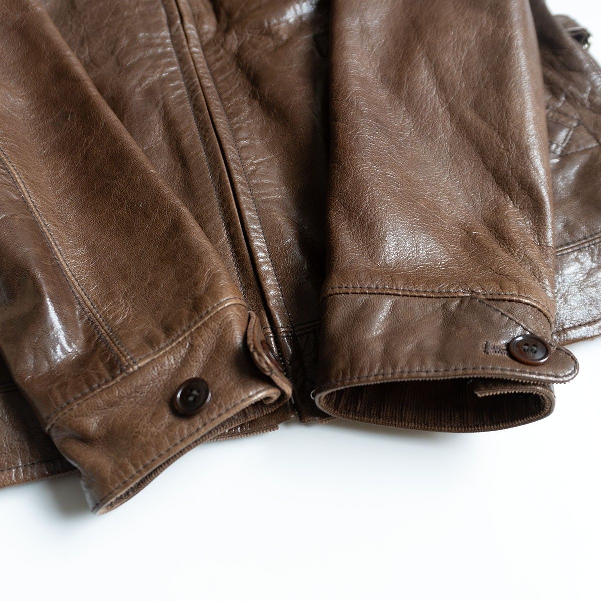 美品】westride【ゴートスキン レザー ジャケット】38 ブラウン