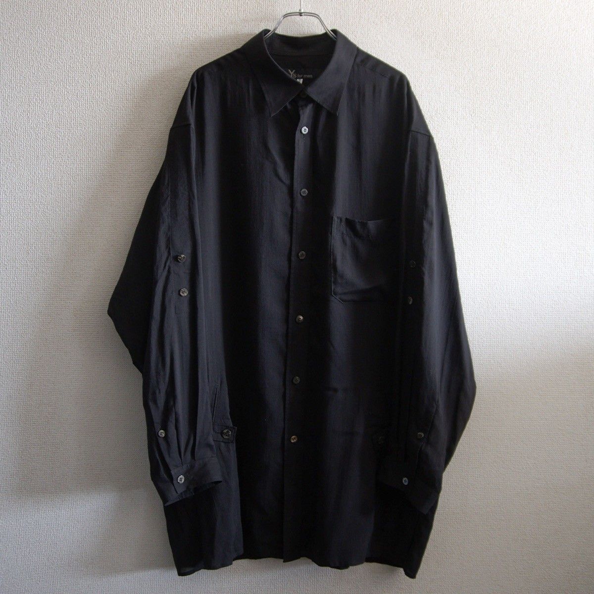 美品】Y's for men【オーバーサイズ シャツ 】 ブラック セルロース