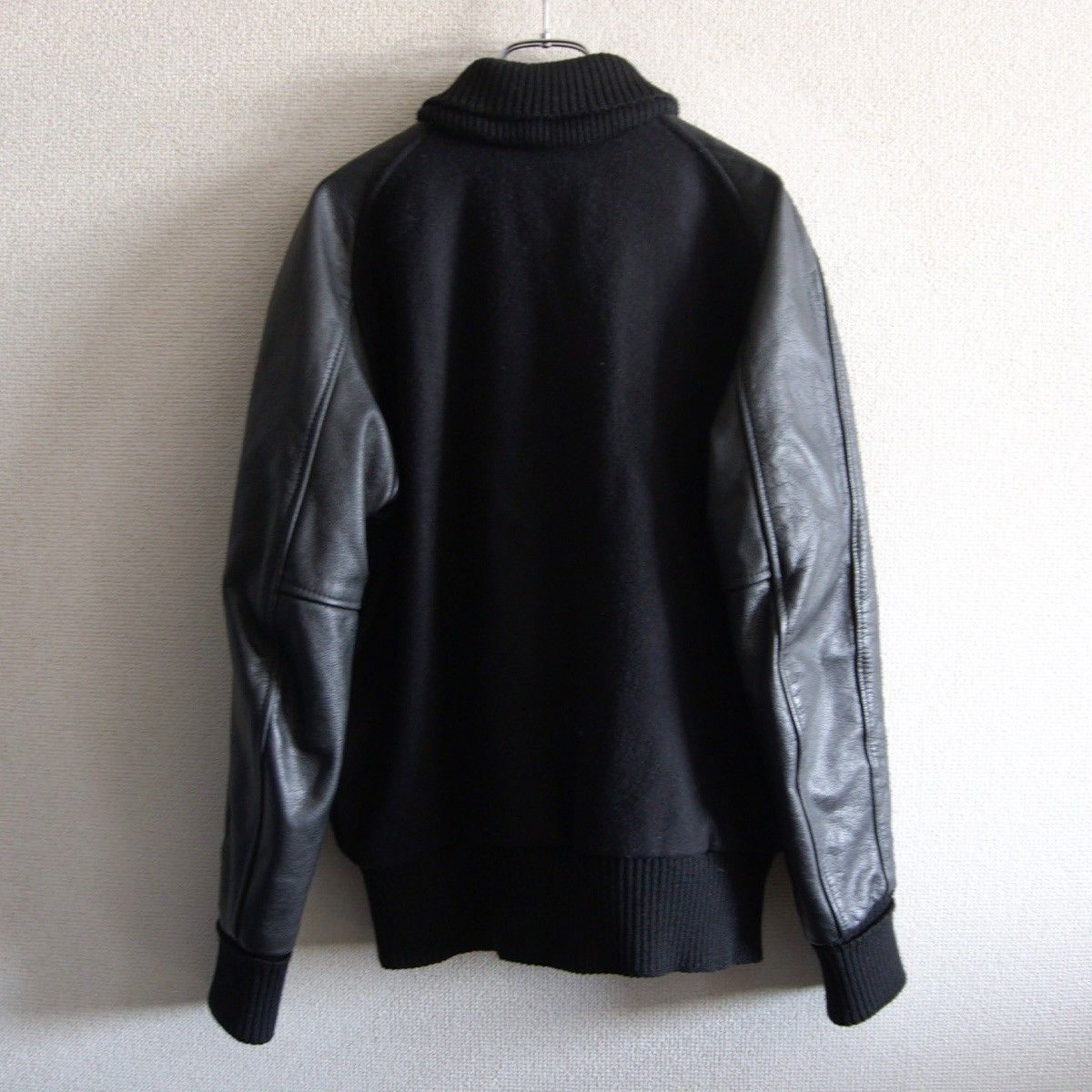 美品】SKOOKUM【メルトン×レザー スタジャン】38 スクーカム ブラック