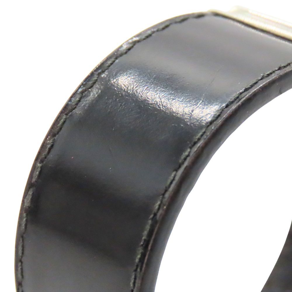 中古】GUCCI グッチ バングル SV925×レザー 約18.5cm 約52.15g メンズ