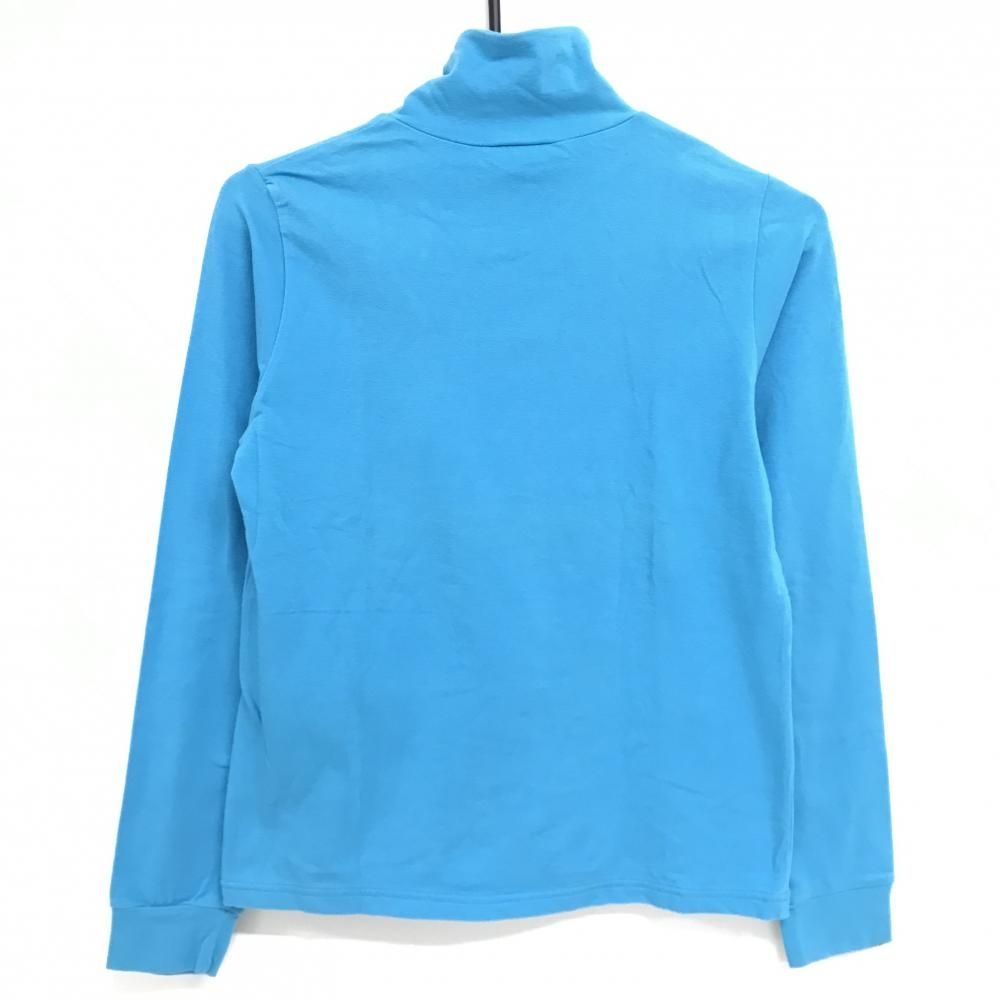 美品】ピッコーネクラブ 長袖ハイネックシャツ ライトブルー×白 ネック