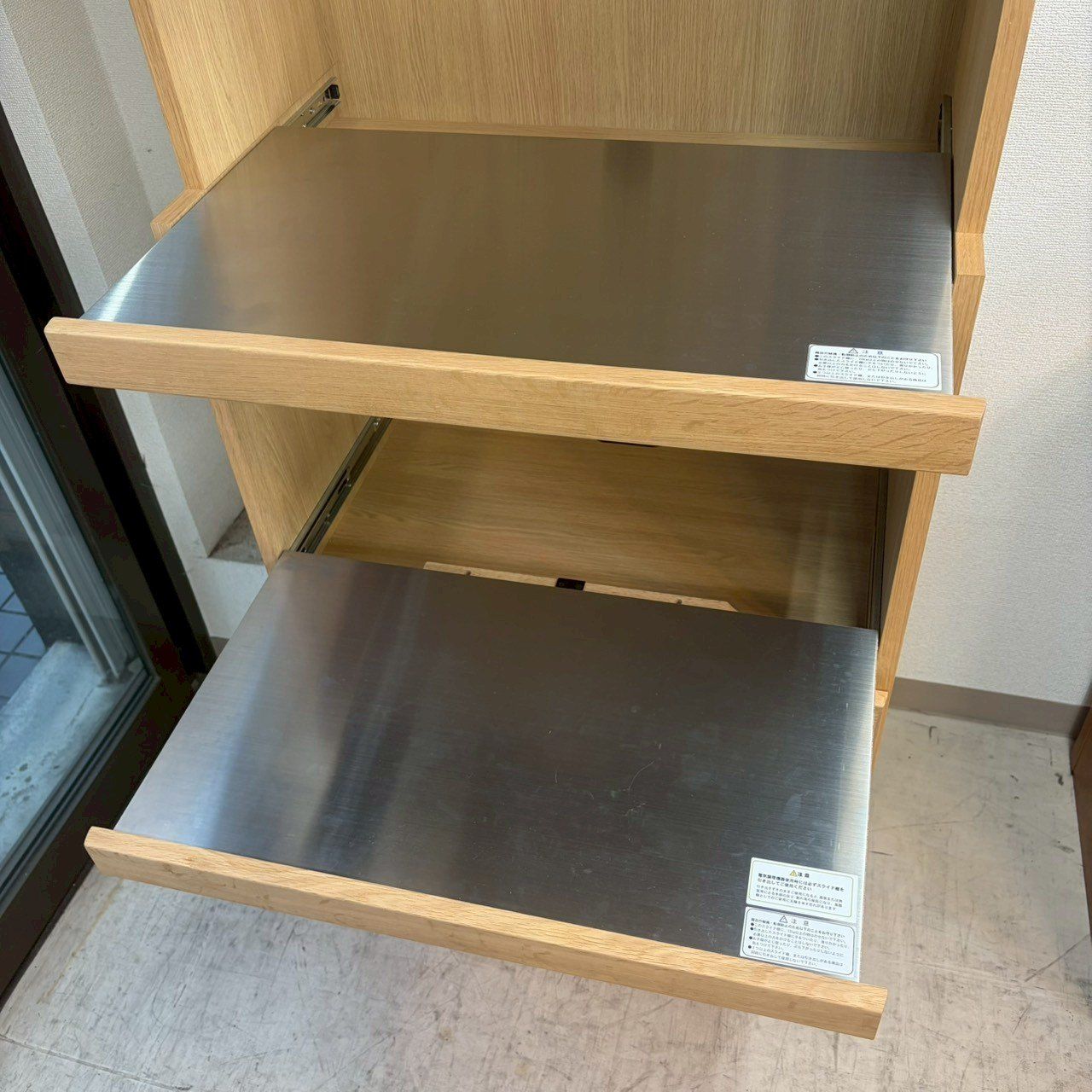 美品】カリモク karimoku キッチンボード 食器棚 ナチュラル 木目 