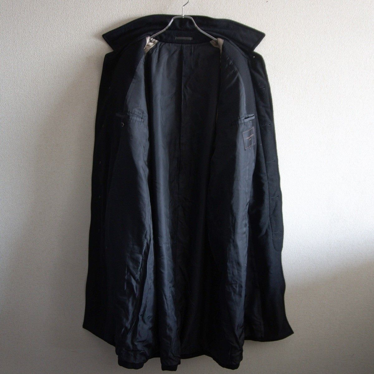 80s コムデギャルソンオム　ウール　チェスターコート　ブラック　黒　アーカイブ 80年代/アーカイブ】COMME des GARCONS HOMME 【80s ウールステン