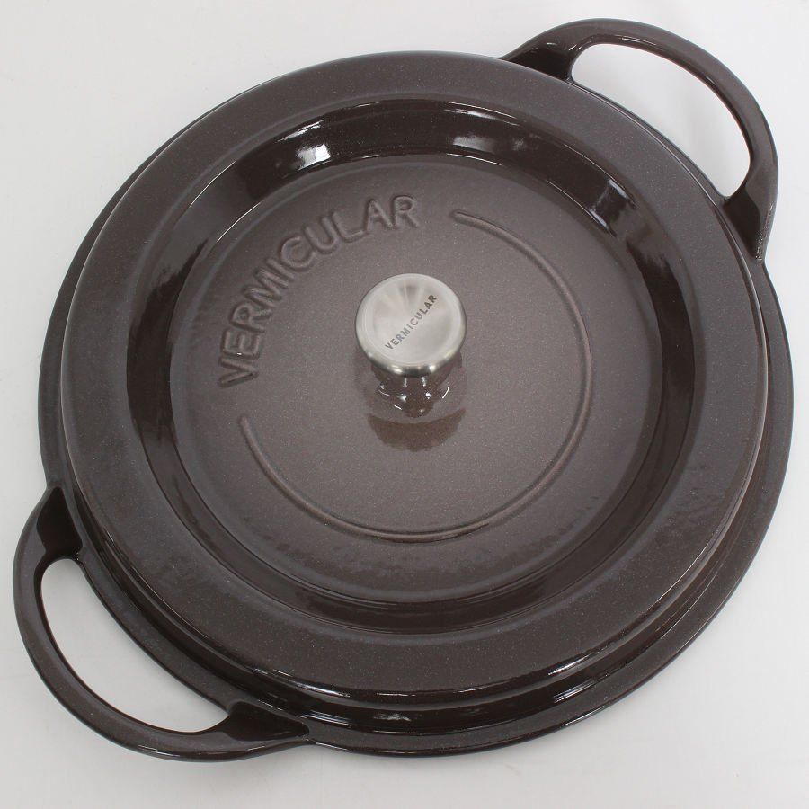 美品】バーミキュラ オーブンポットラウンド 26cm BRN26R パール