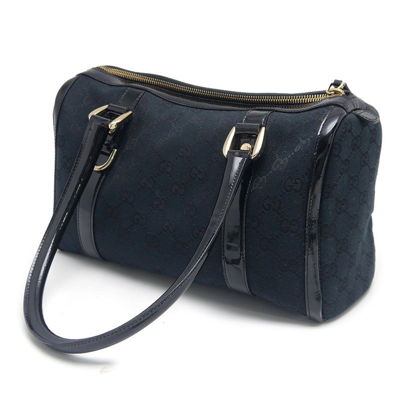 GUCCI グッチ GGシマレザー アビー ミニボストン ブラック 130942