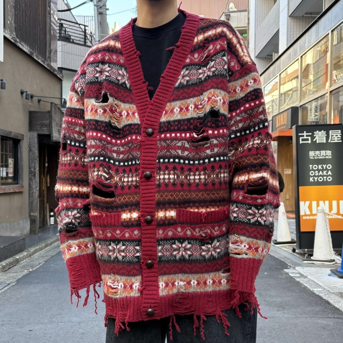doublet 24AW Oversized Fair-isle Cardiganオーバーサイズニット 