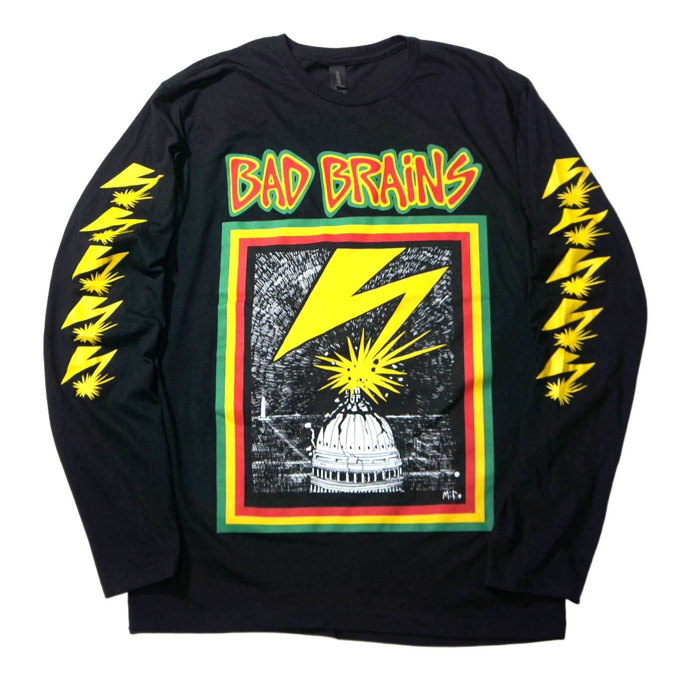 公式 新品 BAD BRAINS ロンT バッドブレインズ 黒 ロングスリーブT