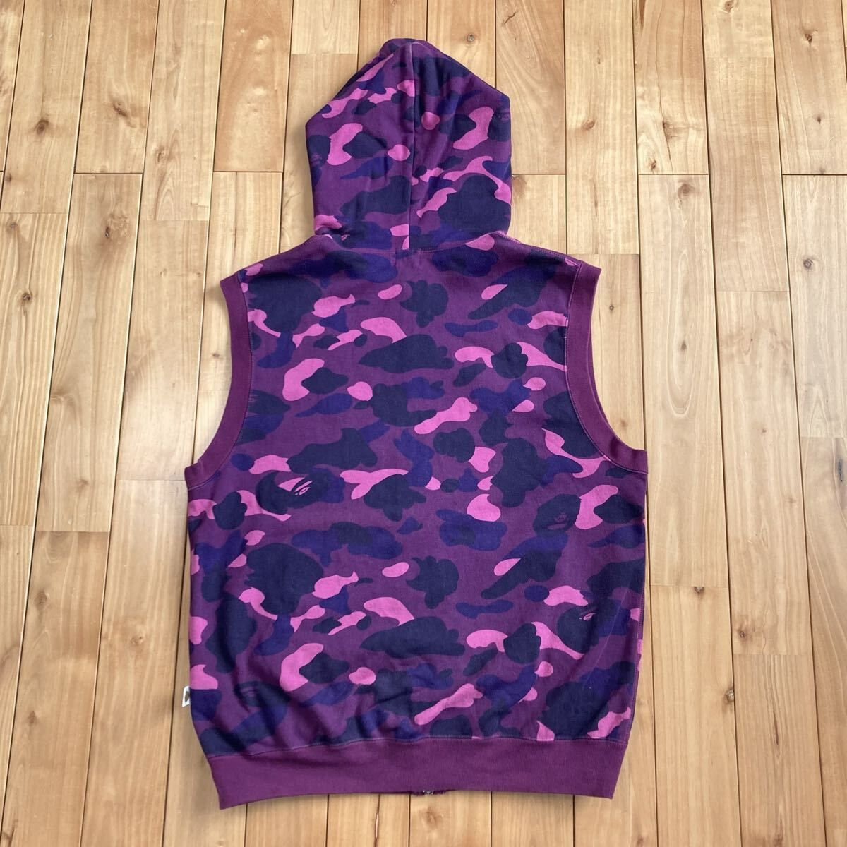 A BATHING APE 】ピンク紫迷彩フィッシングベスト A BATHING APE