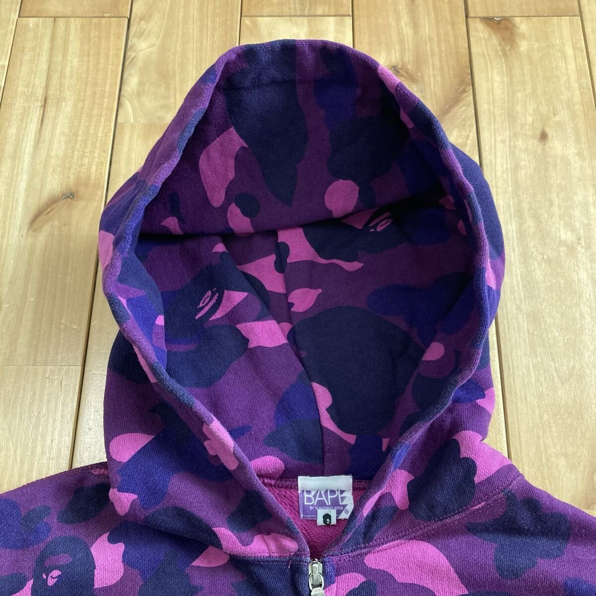 Purple Camo スウェット パーカー ベスト Mサイズ a bathing ape BAPE