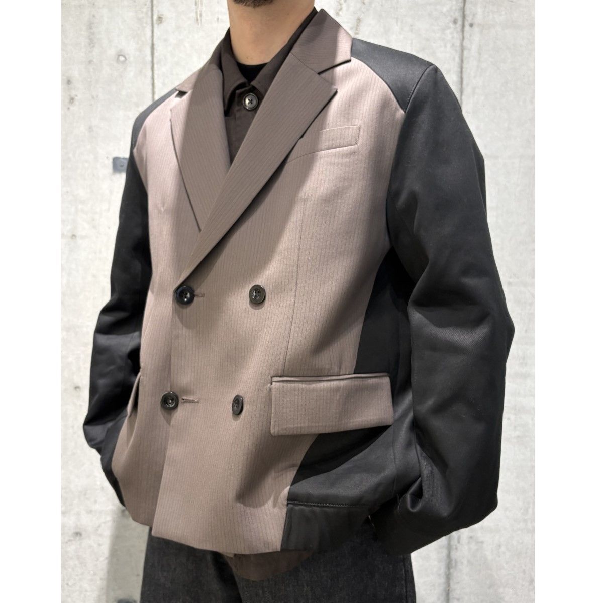 sacai 25SS Doeskin Mix Jacketドッキングジャケット 8069000125412