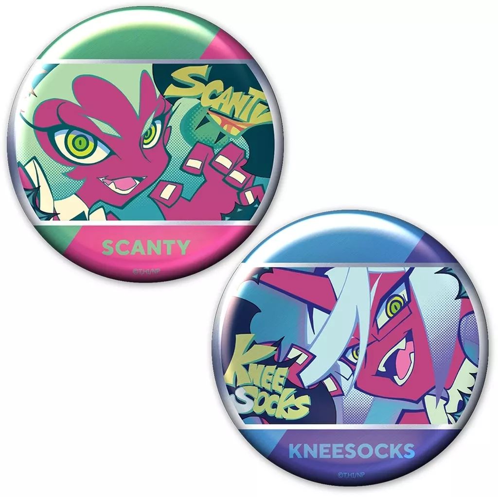 中古】バッジ・ビンズ スキャンティ＆ニーソックス メタリック缶バッジ