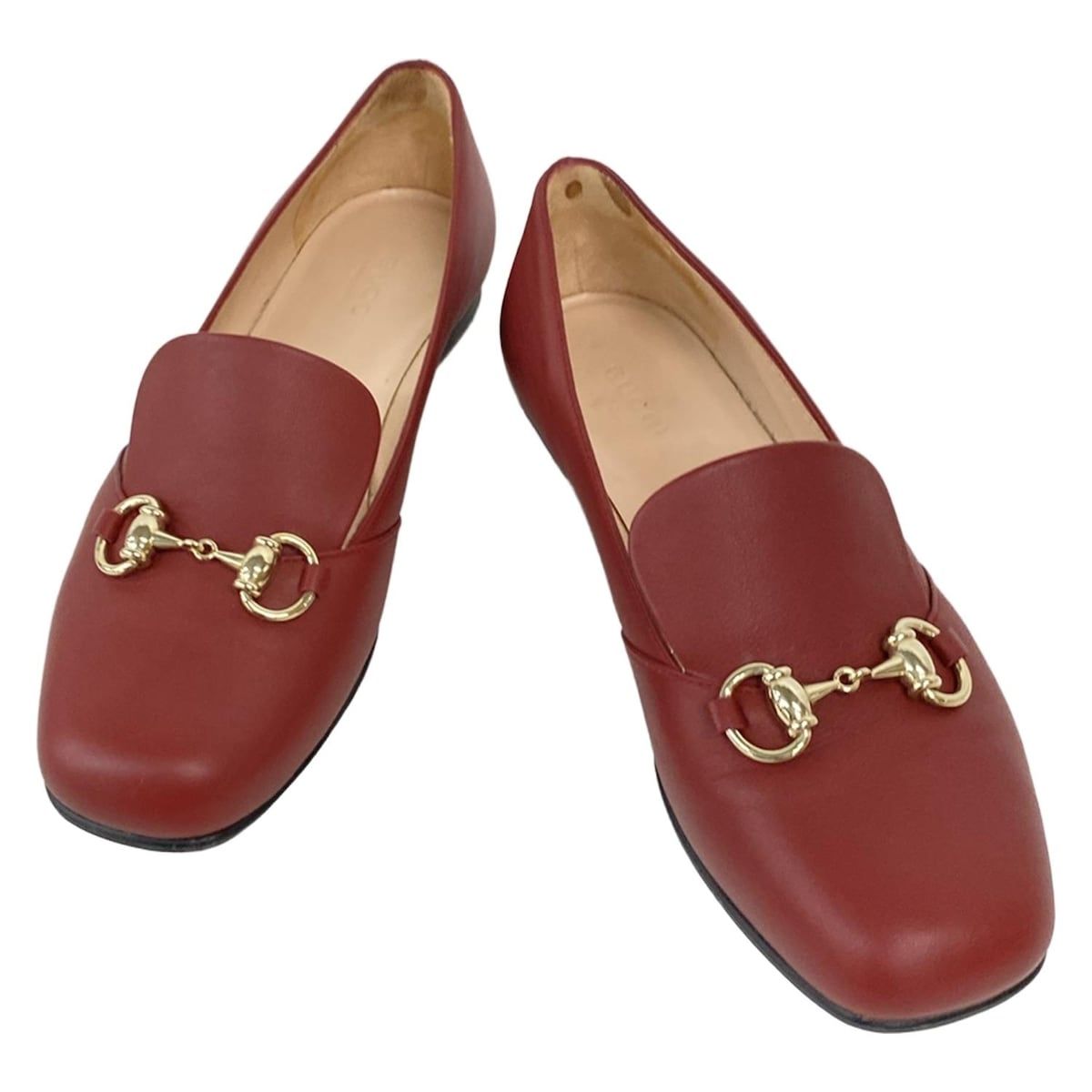 GUCCI(グッチ) フラットシューズ 36 1/2 レディース 466702 ボルドー